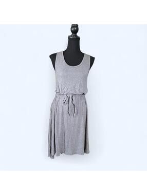 Vintage Y2K Gap grey midi boho minimalist tie waist tank dress Size Small